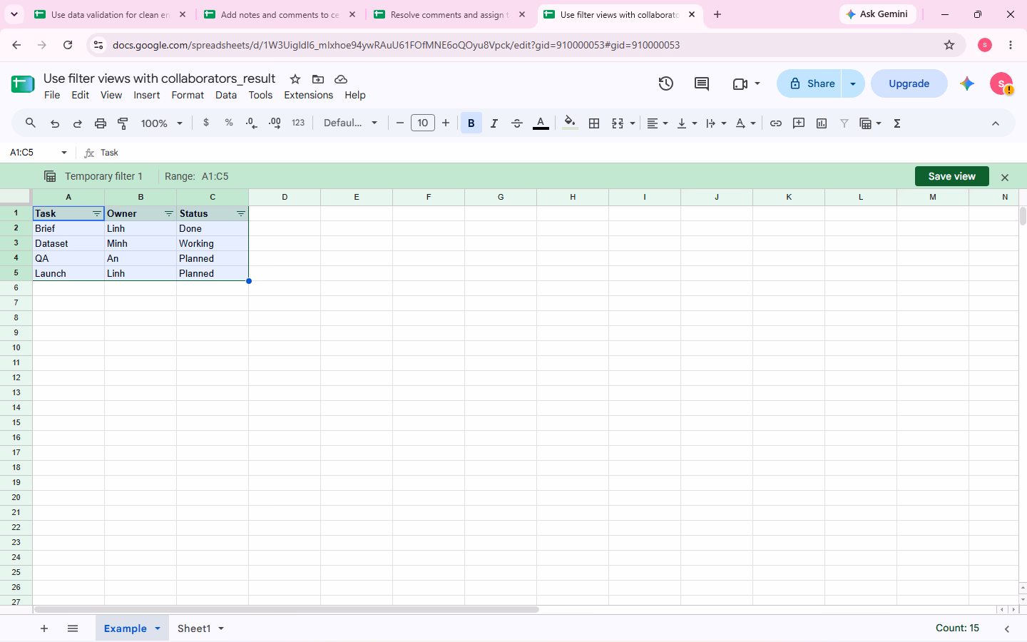 Filter-view evidence for step 2 — 02-filter-view-created.png