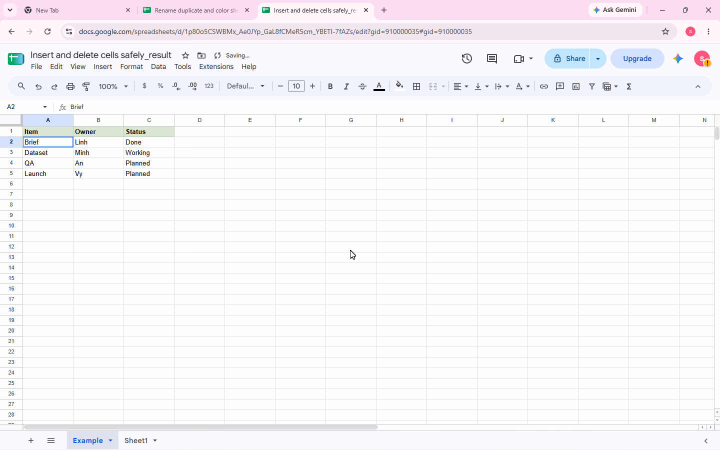 Verified insert/delete-cell evidence for step 4