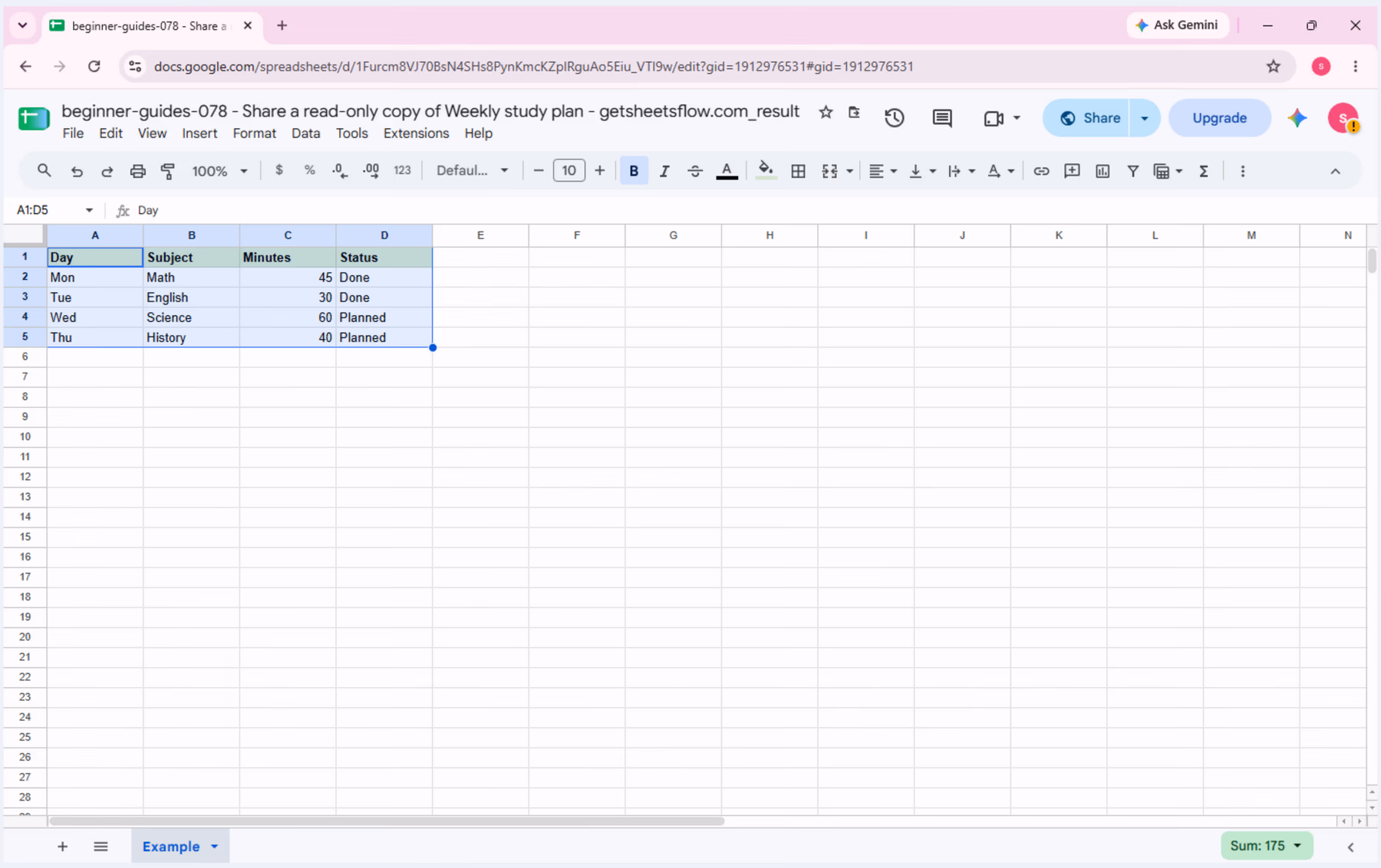 Weekly study plan data remains unchanged after setting Viewer access.